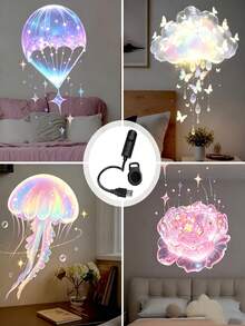 3 Sets USB Starry Sky Projector Lights, 30pcs Interchangeable Slide Galaxy Planet Projector, 360° Flexible Neck Night Light, Car Bedroom Decor Space Projector Lamp, Kids Gift - Projector Light - View 9
