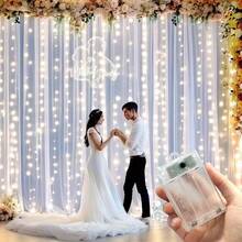 3/6m 8-Function Battery Powered Fairy String Lights, Curtain Lights, Suitable For Christmas, Halloween, Wedding, Birthday, Party And Home Decor, Holiday Atmosphere Lighting, Holiday Lighting, Halloween String Lights, Indoor/Outdoor - Battery Box Curtain Light - View 6