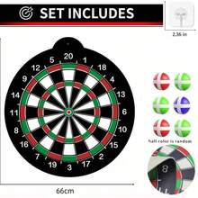 Dart Board Set With Sticky Balls, Indoor/Outdoor Fun Party Game, Suitable For Boys & Girls, Perfect Birthday Gift, Party Game! Ball Color Random, Game > Board Games, Educational Games, Target Games - Multicolor - View 10