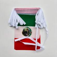 20/30pcs Mexican Bunting Flags, Small Mexican Pennants, 5.5x8.2 Inches, Durable Polyester, Suitable For Events, Parties, Commercial, Sports, Holidays, Patriotic Events, September 16th Mexican Independence Day Decoration, Sports Bars - A - View 5
