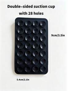 24pcs Single-Sided Silicone Self-Adhesive Suction Cups, Minimalist Suction Cup Stickers, Anti-Slip Phone Case, Portable Movable Phone Stand (Suitable For Glass, Tile And Other Smooth Surfaces, Please Clean Product Surface Before Use To Extend Service Life) - Black - View 13