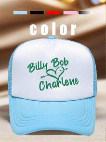 1 Pc Men's "BILLY BOB CHARLENE" Printing Hats For Men Adjustable Hats, UV Protection Sun Hat, Ideal For Hiking, Mountaineering, Travel - Multicolor - View 7
