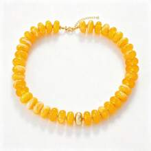 1pc Bohemian Y2K Creative Fashion Elegant Exquisite Luxurious Sweet High-Quality Dopamine Color Flat Resin Beaded Chunky Necklace For Women, Sisters, Couples, Prom/Evening Party, Ceremony, Exquisite Jewelry Gift, Suitable For Daily Wear, Dating, Party, Holiday, Music Festival, Commuting, Wedding, Halloween, Christmas (Bead Color Random) - necklace - View 16