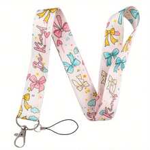 1pc Heart-Shaped Lanyard, Key Chain, ID Badge Holder, Gym Phone Strap, USB Card Holder, DIY Lanyard, Suitable For Office, Back To School - Multicolor - View 6