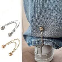Magic Pants Cuffs Anti-Dragging Pants Too Long To Shorten Adjustment Buckle Fixed Clip Waist Buckle Dragging Pants Detachable Chain Magnetic Buckle Magnetic Buckle Chain - A - View 1