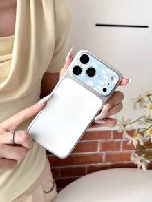 1pc Fresh Blue & White Daisy Print Full Coverage Camera Lens Protector, Anti-Fingerprint 9H Hardness, Compatible With IPhone 18 Pro Max/18 Pro/17 Pro Max/17 Pro, Anti-Oil, Anti-Drop, Anti-Explosion, Bubble-Free, Auto-Adsorption, Easy Installation - Floral - View 10