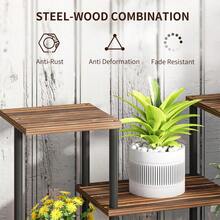 Four-Tier Wooden Shelf Plant Stand - T0001-01-2907 - View 8