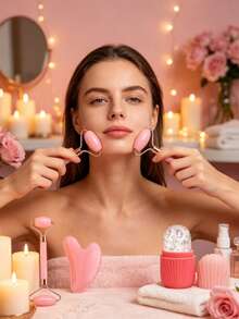 1/3pcs Facial Ice Roller Beauty Massage Set: Ice Roller + Gua Sha Board + Ice Cube Tray, Suitable For Eyes, Neck And Face, Ice Facial Roller Mold, Skincare Tool - Multicolor - View 6