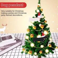 1pc Christmas Decoration Yard And Garden Decor Christmas Tree Cute Cartoon Hanging Ornament Christmas Tree Dachshund Dog Small Pendant - A - View 7