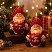 Christmas 3D Faceless Gnome Holding Heart Candle Mold DIY Aromatherapy Plaster Decor Silicone Mold - Christmas Gnome - View 4