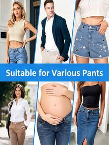 20/10/5/1pcs Denim Jeans Button Extender, Unisex Waistband Extender, Stretchable No-Sew Instant Belt Extender, Metal And Silicone Material, Suitable For Jeans, Trousers, Neckline - Multicolor - View 11