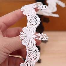 1/5"復古刺繡蝴蝶蕾絲飾邊，花卉蕾絲緞帶附扇形流蘇邊，縫製裝飾蕾絲，適用於婚紗、新娘面紗、內衣、裙子、衣物、DIY手工、服飾包邊與居家裝飾 - 多色G - 查看 14
