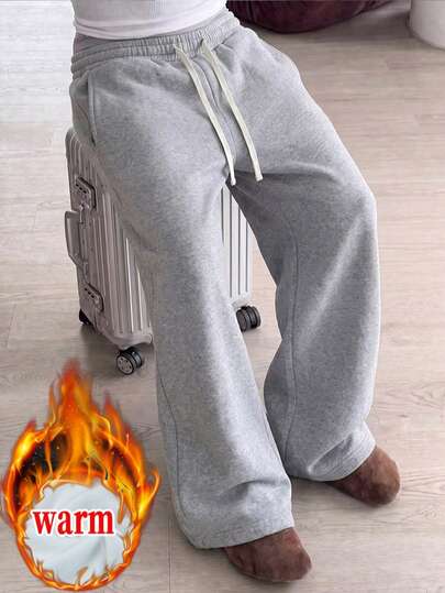 Celana Olahraga Kasual Pria, Potongan Lurus Longgar, Nyaman Dipakai, Cocok untuk Aktivitas di Rumah dan Luar Ruangan. Bisa Digunakan Sebagai Hadiah Pasangan. Terbuat dari 100% Serat Poliester, dengan Tali Serut di Pinggang untuk Penyesuaian yang Mudah.