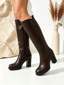 TULIPANO Women Knee-High Boots - Brown - View 1