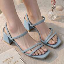 Women Heeled Sandals - Baby Blue - View 3