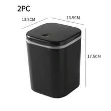 Mini Desktop Trash Can With Rotating Lid, Small Plastic Waste Basket, Odor-Proof Desktop Trash Can, Suitable For Paper Scraps, Fruit Peels, Keeps Desktop Tidy, Suitable For Home, Office, Bedroom, Coffee Table, Living Room, Study, Bathroom - A - View 8
