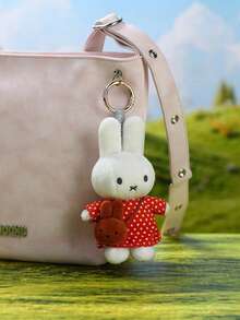 Miffy 毛絨吊飾娃娃，經典 Miffy 兔子設計，柔軟可愛，可裝飾包包與鑰匙圈，溫馨生日紀念禮物 - 彩色 - 查看 9