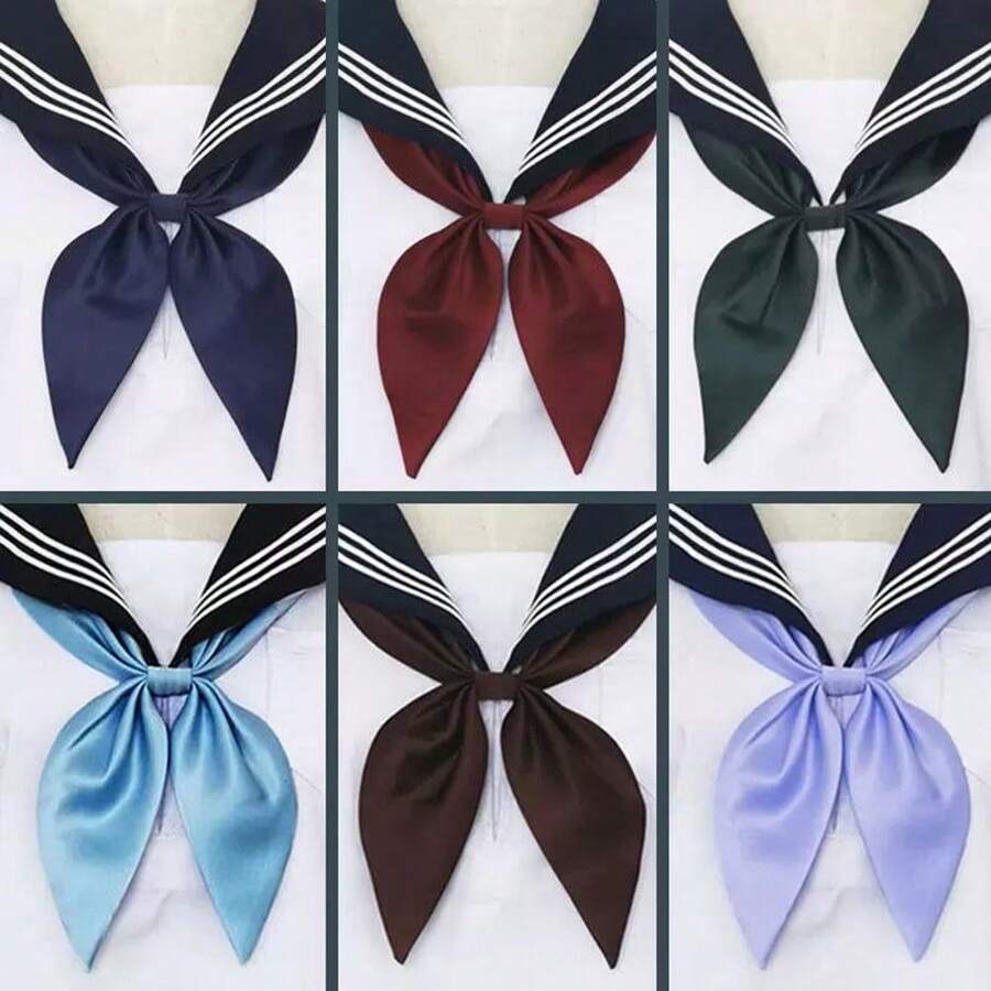 French Academy Style Bowknot, Pre-Tied Adjustable Bowknot For Teen Students JK Style, Girls Shirt Collar Bowknot, Party Team Activity Tie Set - Multicolor - View 1