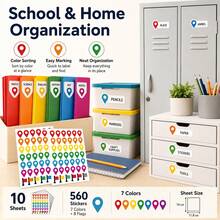 560pcs Colorful Position Stickers, Location Marking Stickers For Planner, Suitable For Teachers, Parents, School, Learning, Error Marking, Knowledge Point Marking, Handmade Self-Adhesive Labels, Back To School Decoration Stickers, Marking Stickers, Gift Decoration Stationery Stickers, Back To School Stickers - Multicolor - View 8