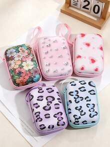 2026 New Creative Earphone Data Cable Charger Storage Bag Earphone Storage Box Anti Drop Zipper Bag Cartoon Creative - Multicolor - View 2