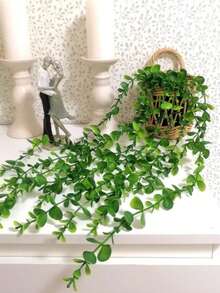 Artificial Plants, Hanging Potted Plants, Wall-Mounted Shelf Decor, Indoor, Outdoor, Living Room Shelf Decor, Home Decor, Room Decor, Garden Decor, Wall Decor - Eucalyptus - View 7