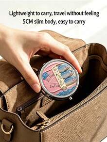 1pc Basic Wavy Sardine Pattern With Wavy Edge, Soft Ocean Embossed Design, Round 5cm Small Fish Pattern Medicine Box, Storage Box, Small Jewelry Box - Multicolor - View 5