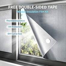 Phim nhôm hai mặt DIY cách nhiệt, bảo vệ riêng tư, chống tia UV, phù hợp cho ban công, phòng ngủ và nhà bếp - Băng keo nhôm trong suốt - Xem 3
