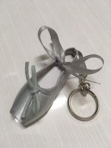 Pink Satin Ballet Pointe Shoe Keychain - Elegant Ballet Shoe Bag Charm (With Round Ring), Suitable As Wedding Souvenir For Ballet Dancers And Enthusiasts, Women's Birthday Gift Or Holiday Gift. Bag Charm, Keychain, Bag Accessory, Bag Decoration Charm, Car Keychain - Multicolor - View 12