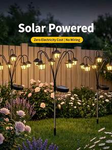 1pc-6 LED Lantern, Outdoor Solar Powered Vintage Palace Lantern, Garden Landscape Decoration, Holiday Party Backdrop, Chinese Palace Style Outdoor Decorative Light IP65 - Palace Lantern - View 11