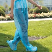 5pcs Lightweight Rain Trousers For Adults,Waterproof Rain Pants,Sturdy And Resilient Construction With Stretchy Waistband, Suitable For Any Weather, Great For Travel - Blue/Clear - Multicolor - View 9