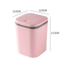Mini Desktop Trash Can With Rotating Lid, Small Plastic Waste Basket, Odor-Proof Desktop Trash Can, Suitable For Paper Scraps, Fruit Peels, Keeps Desktop Tidy, Suitable For Home, Office, Bedroom, Coffee Table, Living Room, Study, Bathroom - A - View 6