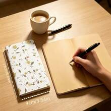 2 Packs Bohemian Floral Notebooks, 48 Sheets (96 Pages) With Thick Kraft Paper Inner Pages, Artistic Printed Cover, Portable Compact Size, Suitable For Student Note-Taking, Office Memos, Travel Journals, And Daily Essays. High-Value Vintage Style - Multicolor - View 4