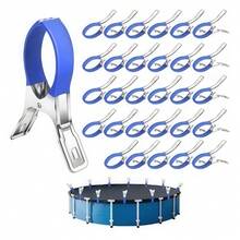 20pcs Practical Heavy‑Duty Windproof Tarp Clips Upgraded Thickened Pool Cover Fastener Strong Lock‑Grip Resist Wind Tearing UV‑Stable Non‑Scratch Design For Above‑Ground Pool Winter Solar Cover Camping Awning Laundry Blanket Fixing Gear - Multicolor - View 1