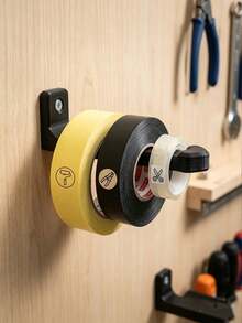 9.5cm/3.7in Sturdy Wall Mount Tape Dispenser Organizer, Corrosion Resistant Storage Rack, Reliable Hanging Multi-Purpose Hook, Suitable For Various Places Including Washi Tape, Studio, Craft Room, Garage Tool Organizer, Kitchen And Office, Etc - Multicolor - View 5