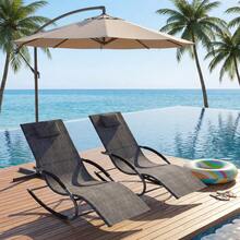 Patio Lounge Chair & Swing Chair - Gray - View 7