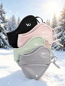 5/1pc Masker Wajah Hangat Musim Dingin, Unisex Desain Pelindung Mata Stereo 3D, Masker Wajah Tahan Angin dan Dingin yang Bernapas, Bersepeda, Olahraga Luar Ruangan, Masker Wajah Hangat Sehari-hari Musim Gugur/Musim Dingin, Penutup Wajah dengan Tali Telinga yang Dapat Diatur Warna Solid - MultiWarna - View 5