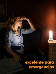 Lampara Emergencia Linterna Luz Led Recargable 3 En 1 - Blanco - Ver 6