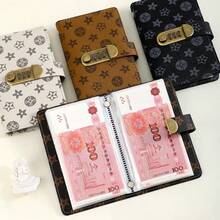 Dompet Penyimpanan Uang dengan Kunci Kombinasi Motif Bunga Besar, Tempat Buku, Organizer Uang, Kapasitas Besar, Buku Besar Akuntansi - Beraneka warna - View 2