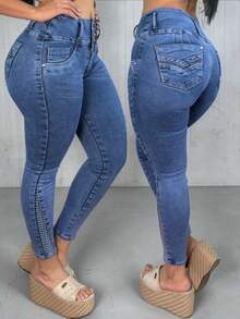 Women Jeans - Blue - View 1