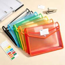 A4 Erweiterbare Aktenmappe mit Druckknopfverschluss, bunte Dokumentenorganizer, transparente Akkordeon-Aktenmappe, große Kapazität, geeignet für Bürobedarf/Schulbedarf Aufbewahrung - Einheitsgröße - Übersicht 7