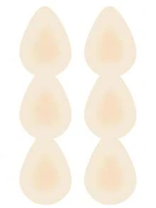 2/4/6pcs Water Drop Shaped Silicone Breast Pads, 3D Lift & Push Up, Suitable For Bras And Swimwear - Apricot - View 12