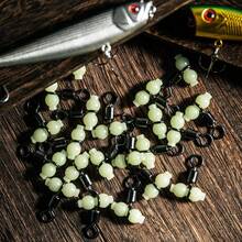 50pcs Glowing Gourd Rotating Rings, Split Ring Swivels, Figure 8 Rings, Gourd Balance Rings, Long Pole Fishing Line Rig, Fishing Accessories Small Parts - Multicolor - View 6