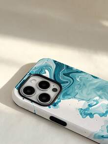 1pc Ins Premium Fluid Wave Art Ink Wash Gold Foil Marble Pattern Design, Phone 17 Pro Max Phone Case, Compatible With Phone 16 Pro Max, 15 Pro Max, 14 Pro Max, High-End Fashionable And Interesting Phone Case, Suitable For 11/12/13/14/15/16 Pro Max Plus, Elegant Design For Men And Women, Perfect Gift For Friends, Besties On Holidays, Birthdays, Daily Life, Anniversaries! - Multicolor - View 4