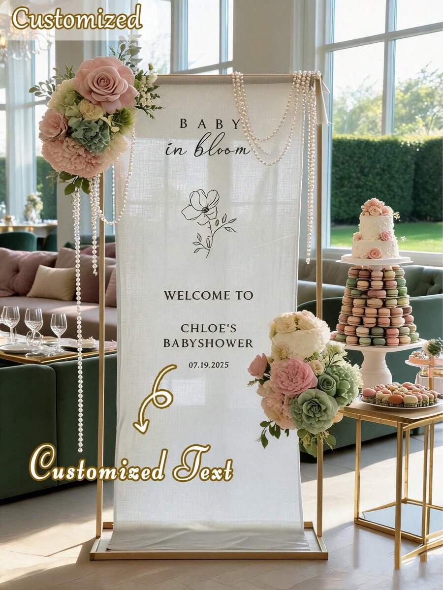 Custom Welcome Banner Personalized Name Date Party Entrance Decoration Themed Party Entrance Decoration - Multicolor - View 1