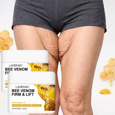 EELHOE Abdominal Firming Skincare Cream With Collagen And Hyaluronic Acid, Moisturizing And Firming, Suitable For Abdomen, Thighs, Buttocks And Arms, Suitable For All Skin Types, Moisturizing Body Shaping Lotion, 60g Per Bottle