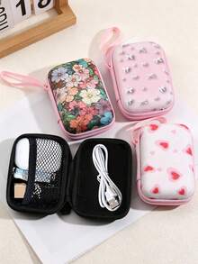 2026 New Creative Earphone Data Cable Charger Storage Bag Earphone Storage Box Anti Drop Zipper Bag Cartoon Creative - Multicolor - View 5