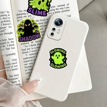 50Pcs Cute Cartoon Halloween Stickers, Glowing Ghost, Bat, Clown & Black Cat Pattern, Waterproof Vinyl Stickers For Water Bottle, Laptop, Journal Decor - Multicolor - View 3