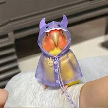 1pc Small Pet Waterproof Raincoat - Suitable For Parrots, Birds And Hamsters, Pet Parrot Cape, Cute, Windproof Pet Clothing, Pet Rainy Day Outdoor Outfit, Pet Photo Prop - Multicolor - View 1