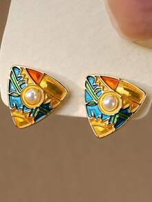 1 Pair Charming Stud Earrings For Women, Wedding, Engagement, Party Jewelry, Valentine's Day Gift - 1# - View 3