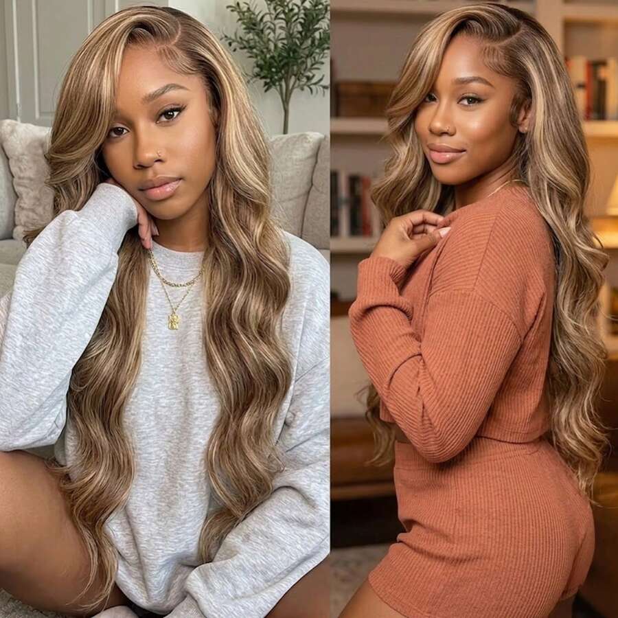 Human Lace Wigs - Highlight427 - View 1
